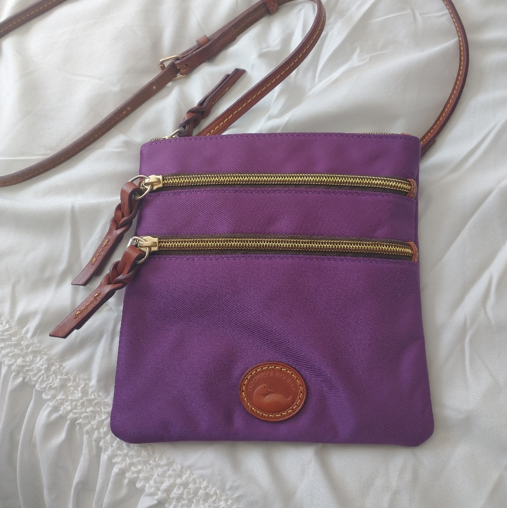 Dooney & Bourke Purple Triple Zip Crossbody